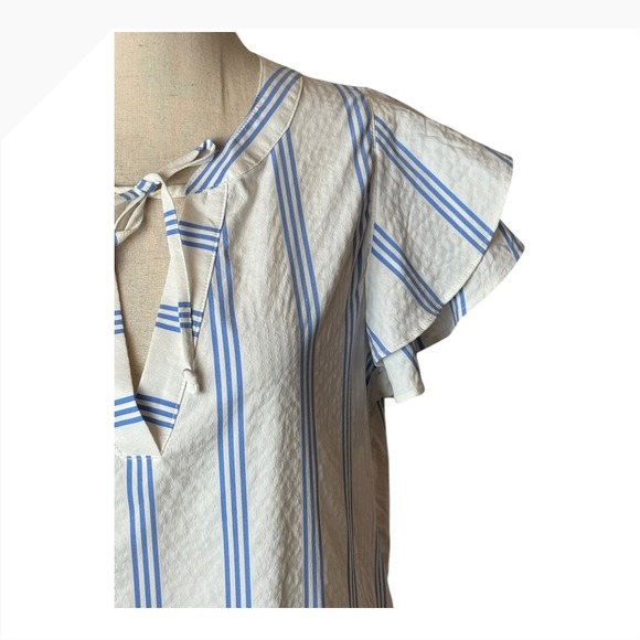 Vineyard‎ Vines Performance Tunic Dress Women Small White Blue Stripe Preppy - Picture 6 of 12